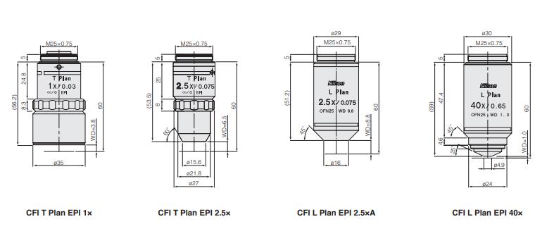 尼康CFI60遠場校正亮場鏡頭 有顏色再現(xiàn)能力 無應(yīng)變