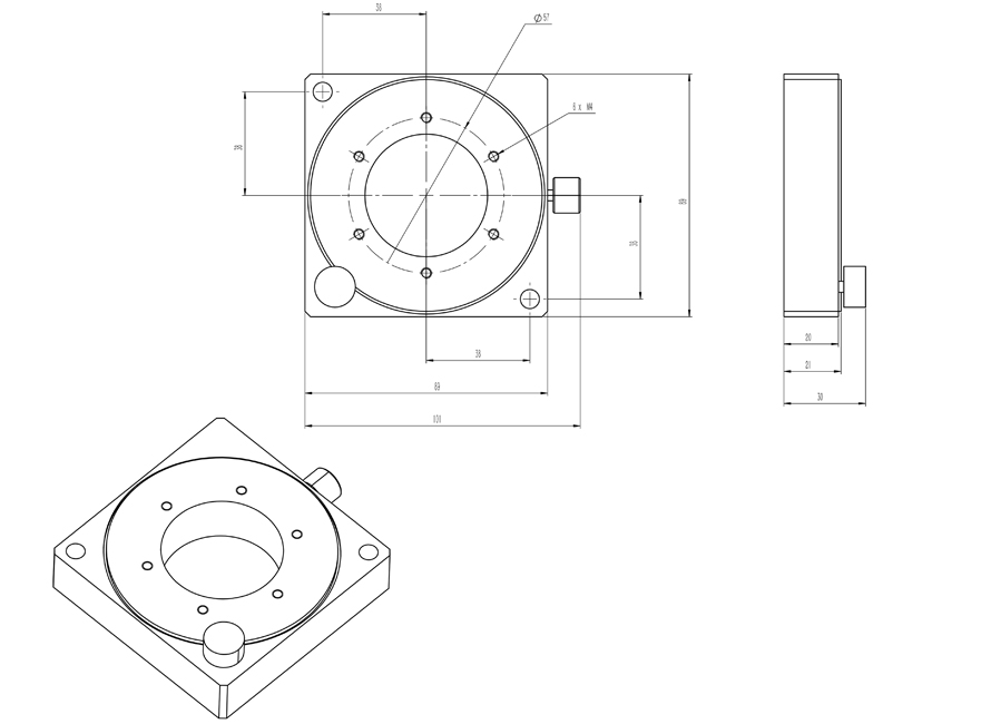PT-SD205精密型手動旋轉臺 位移臺 角位臺 角度轉臺 角度調節(jié)臺