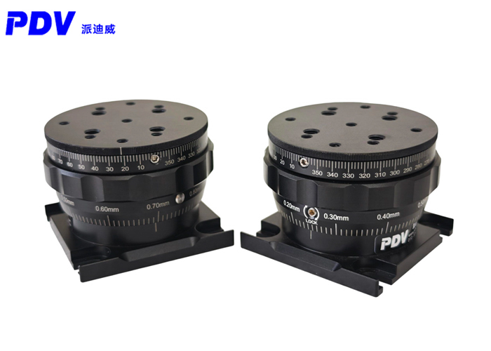 360°手動旋轉(zhuǎn)升降臺 26mm垂直調(diào)整光學(xué)實驗位移臺 PT-SD208