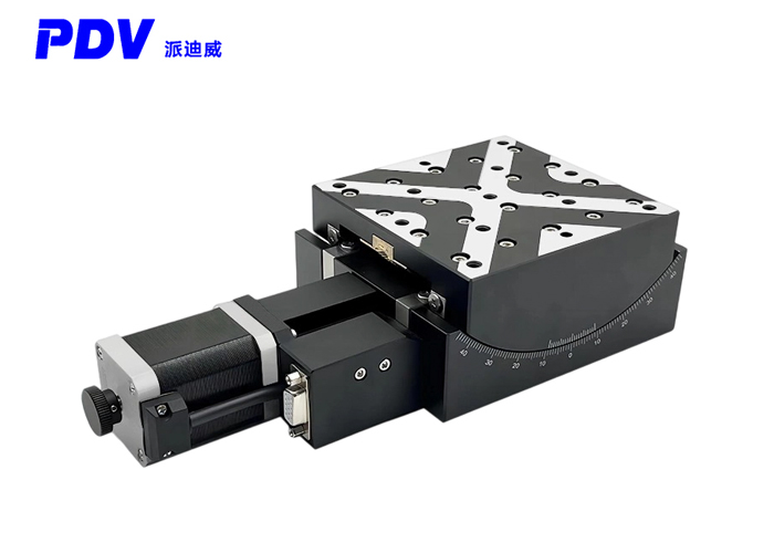 PT-GD145高精度電動角度俯仰臺 蝸輪蝸桿大行程大負載位移滑臺
